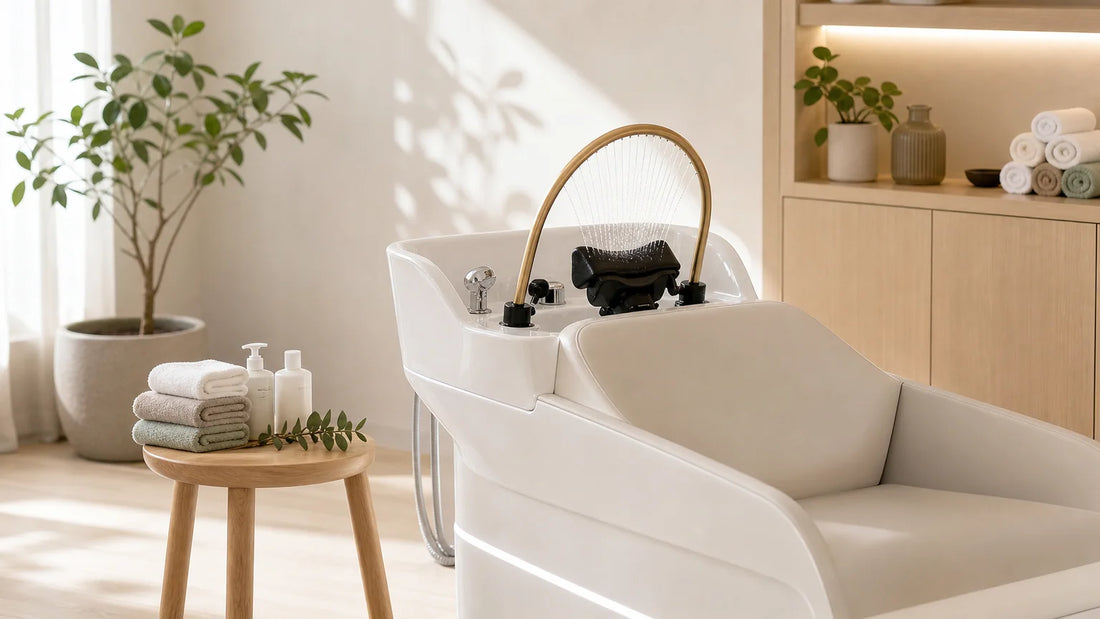 Bac Hair Spa propre dans un salon professionnel