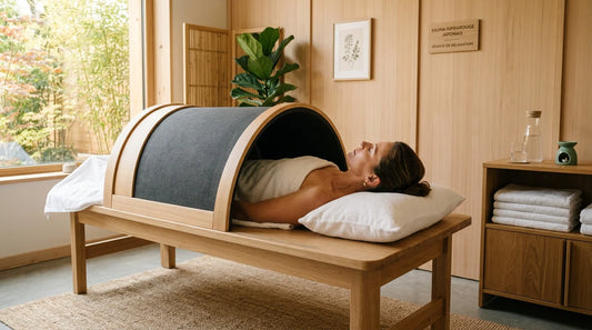 Sauna japonais à infrarouges installé dans un espace bien-être professionnel