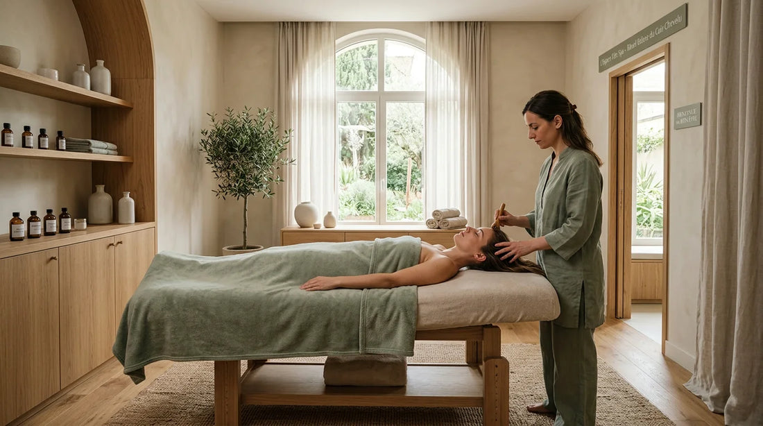 Table head spa professionnelle installée dans un espace de bien-être moderne