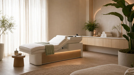Espace professionnel aménagé pour proposer un soin Head Spa