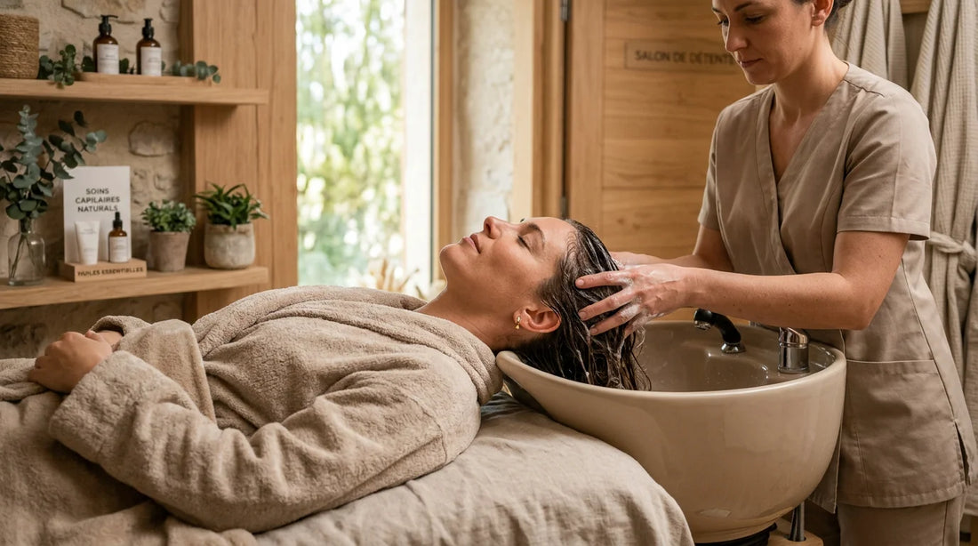 Soin head spa relaxant dans un institut de bien-être