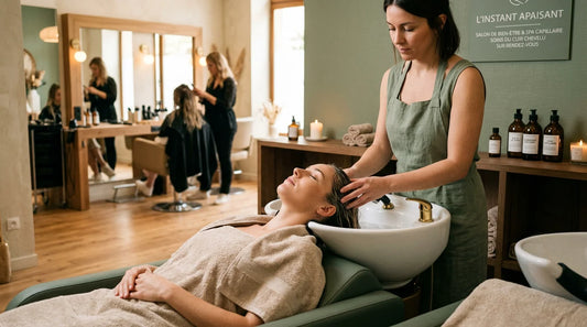 Soin head spa premium dans un salon comparé à la coiffure