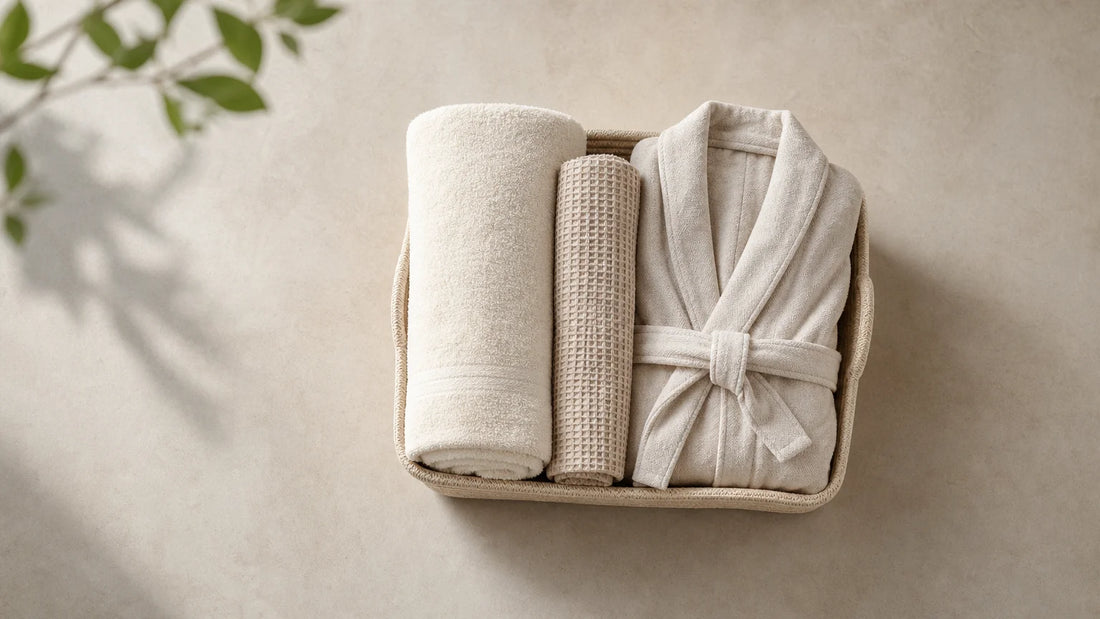 Ensemble de linge pour sauna en matières naturelles
