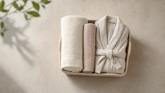 Ensemble de linge pour sauna en matières naturelles