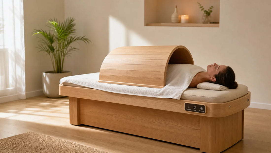Dôme de sauna japonais infrarouge dans un espace de bien-être