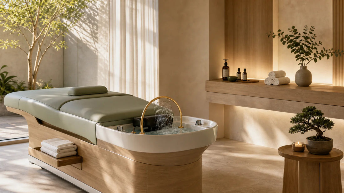 Espace professionnel aménagé pour une expérience head spa relaxante