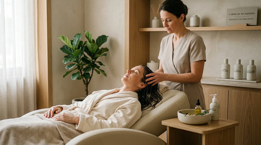 Séance de head spa professionnelle dans un institut de bien-être