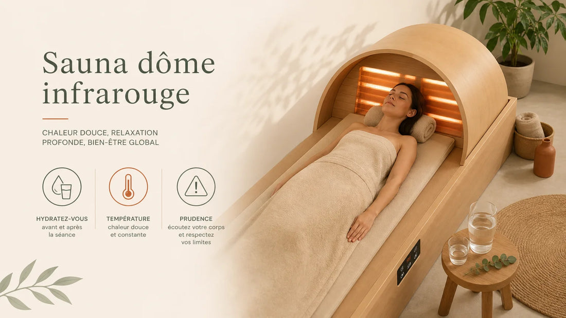 Illustration d’un sauna japonais avec les principales précautions de sécurité