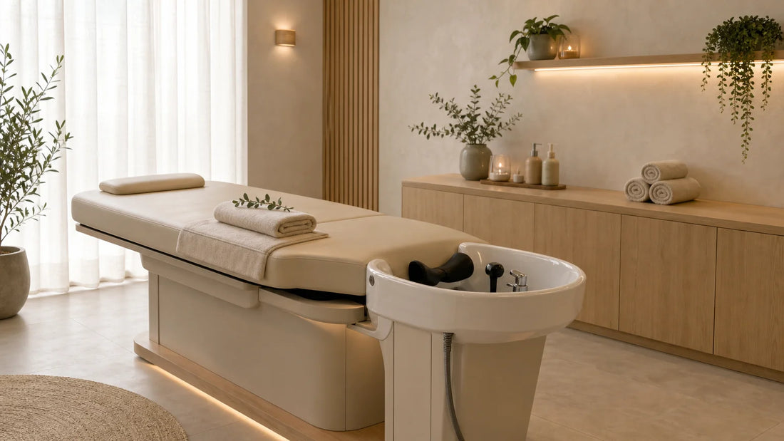 Espace de soin Head Spa aménagé dans un salon professionnel