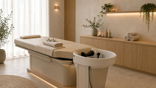 Espace de soin Head Spa aménagé dans un salon professionnel
