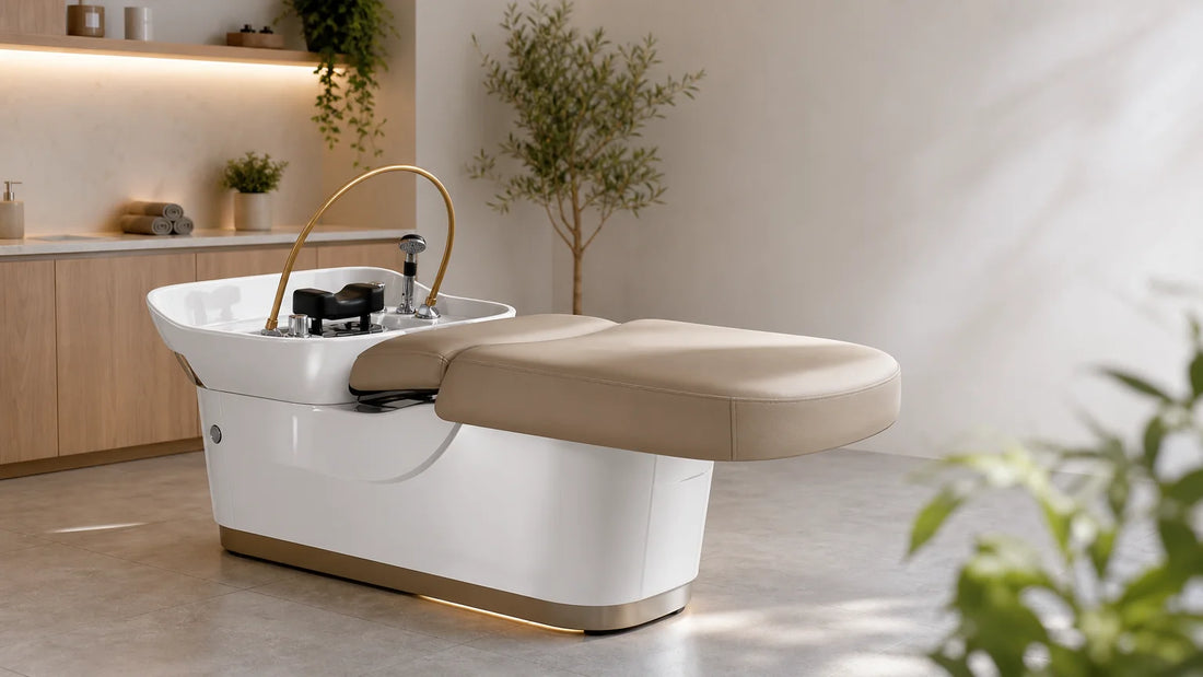 Équipement Head Spa professionnel installé dans un salon de coiffure contemporain