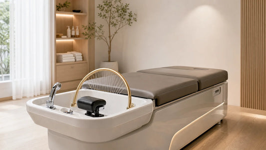 Table Head Spa professionnelle installée dans une cabine de soin
