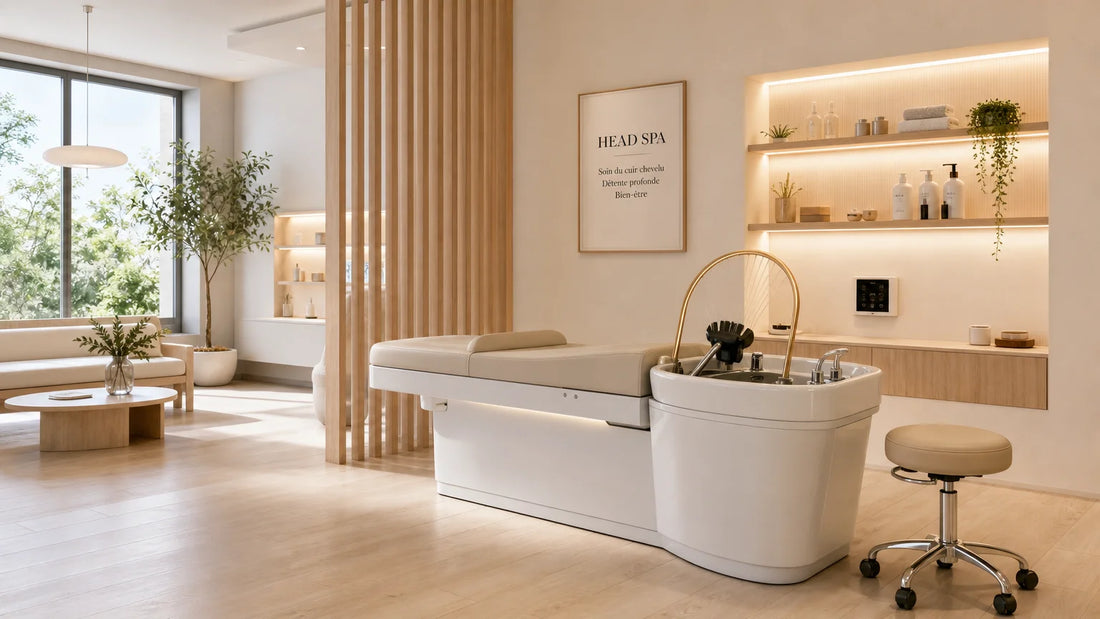 Équipement Head Spa professionnel installé dans un salon de coiffure