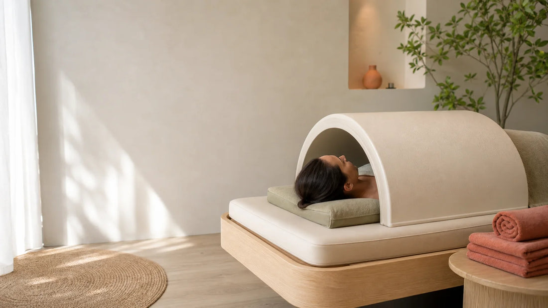 Dôme infrarouge utilisé pour une séance de sauna japonais