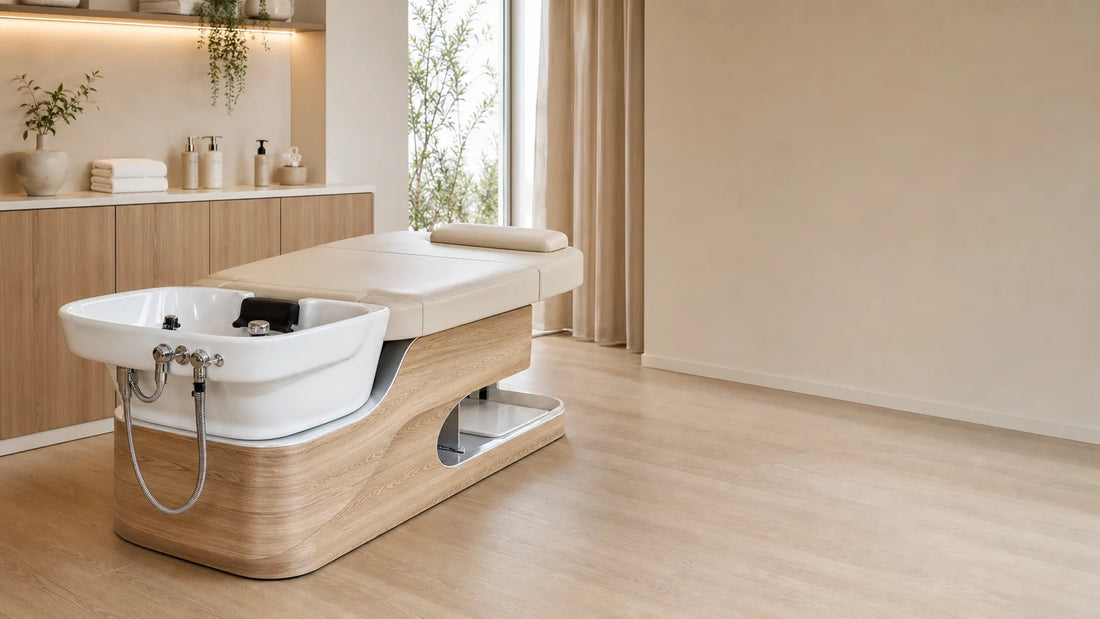 Table Head Spa professionnelle installée dans une cabine de soins