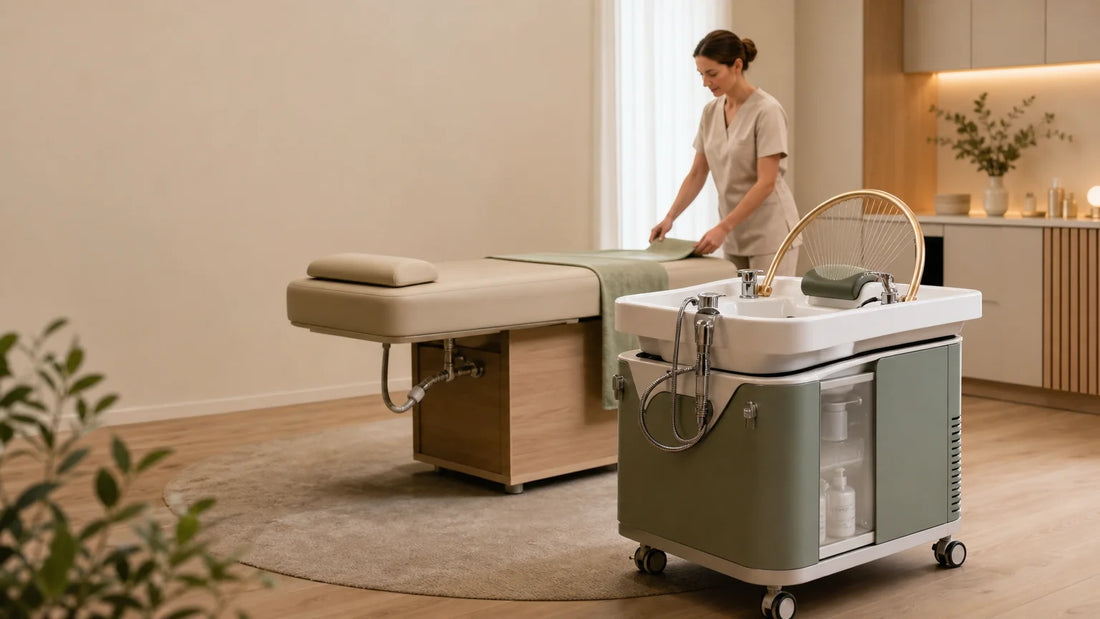 Comparatif de matériel Head Spa professionnel dans un salon de bien-être