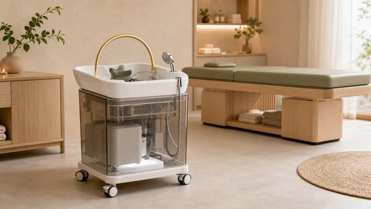 Bloc Head Spa mobile autonome dans une cabine professionnelle