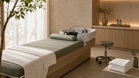 Espace professionnel équipé pour un rituel Head Spa
