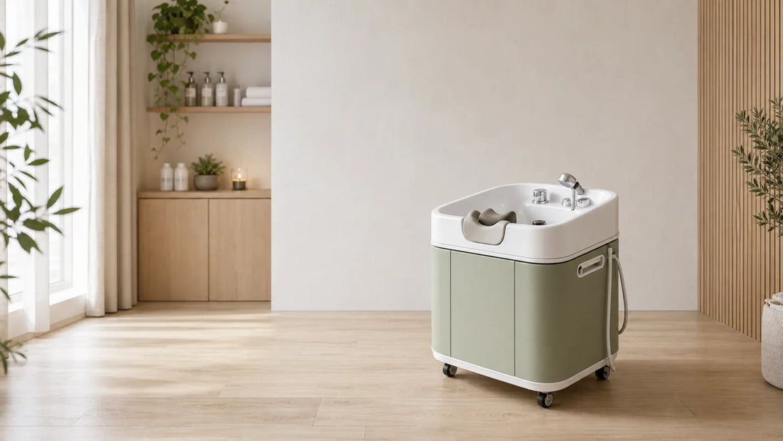 Bloc mobile Head Spa autonome dans une cabine professionnelle