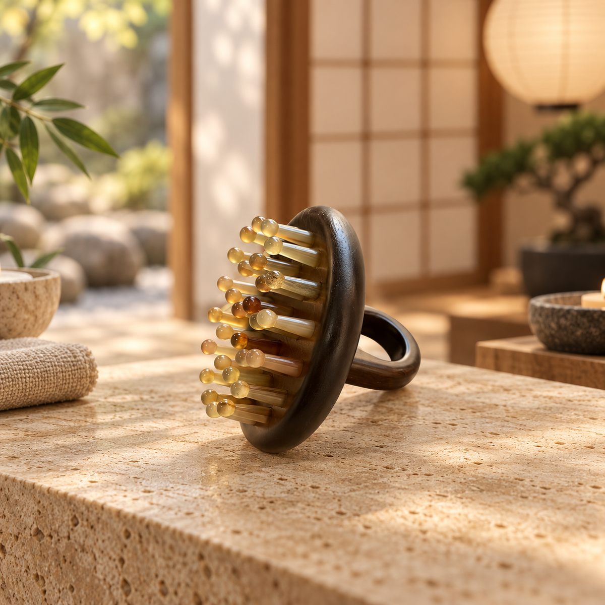 Brosse plate corne de vache