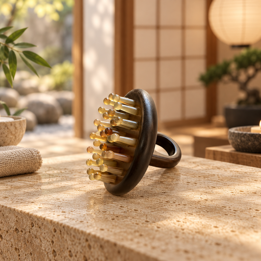 Brosse plate corne de vache