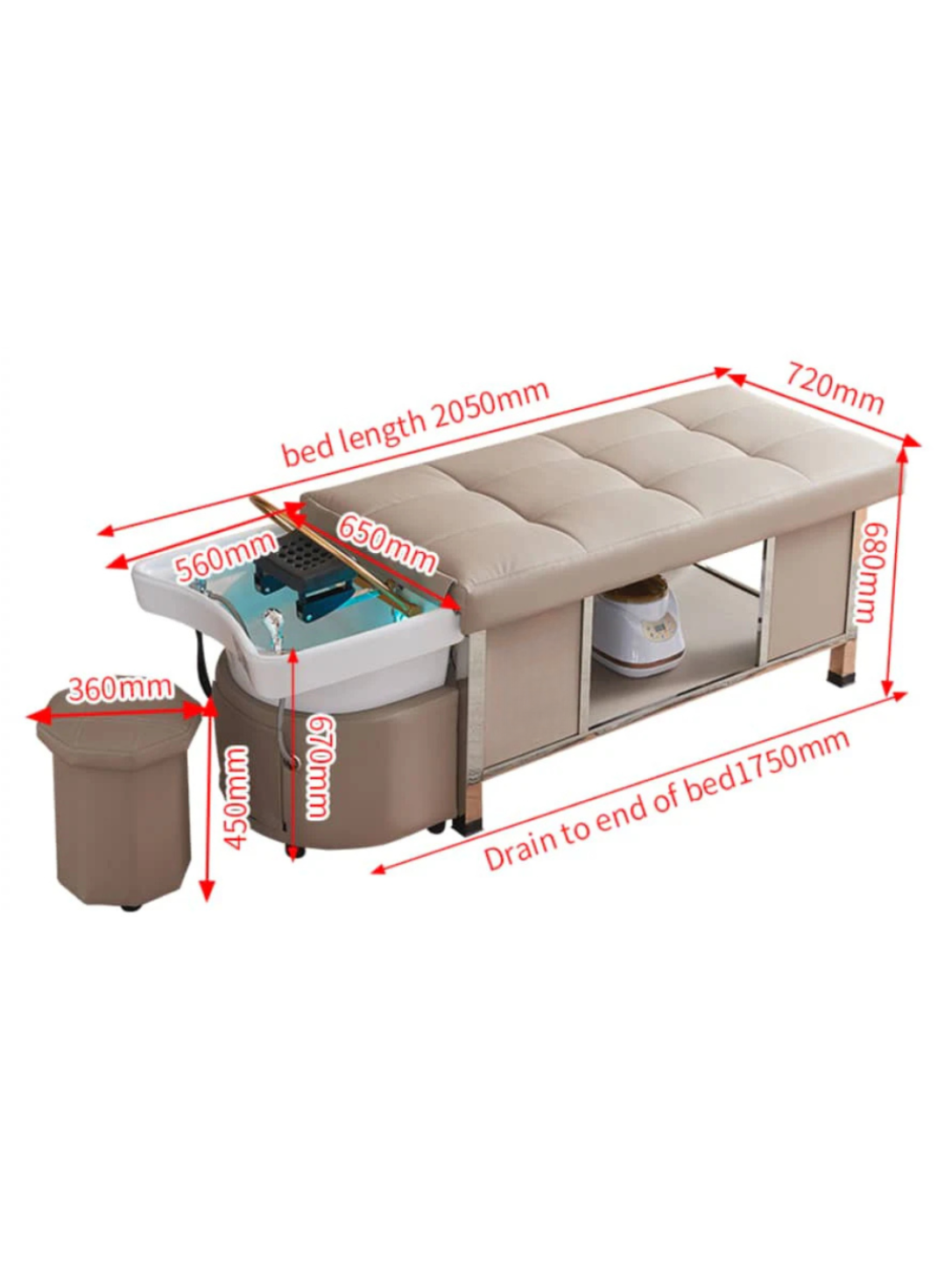 Mesa Head Spa com conexão: Nagomi