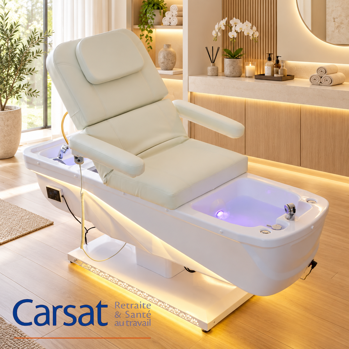 Camilla de masaje Head Spa con conexión: Satori